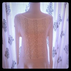 Ann Taylor White Sweater Size Large Gc